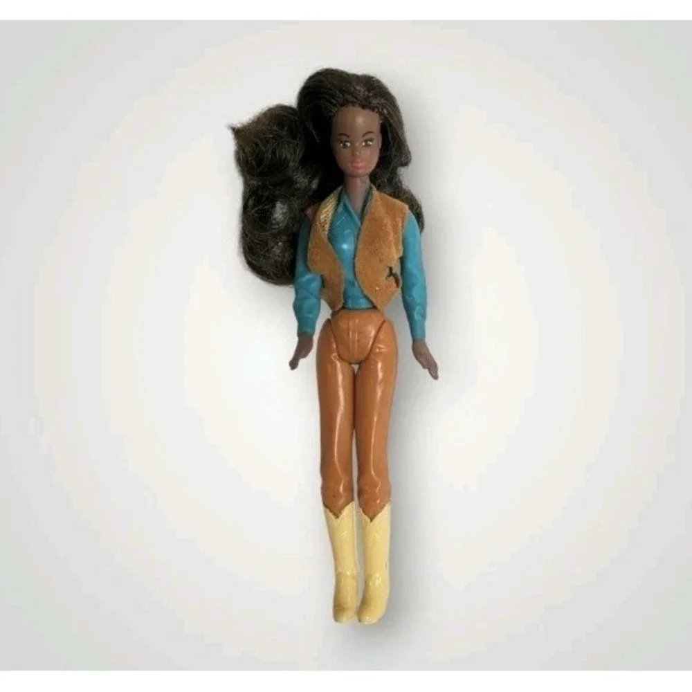 80s Glamour Gals Doll Jana African American Cowgirl Mini Kenner Blair Vtg 4.5